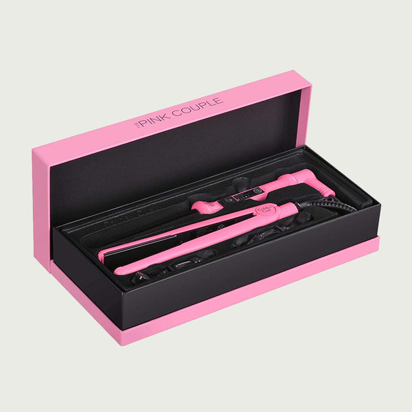 The Pink Couple hair-styling tools styler flat iron – Golden Curl