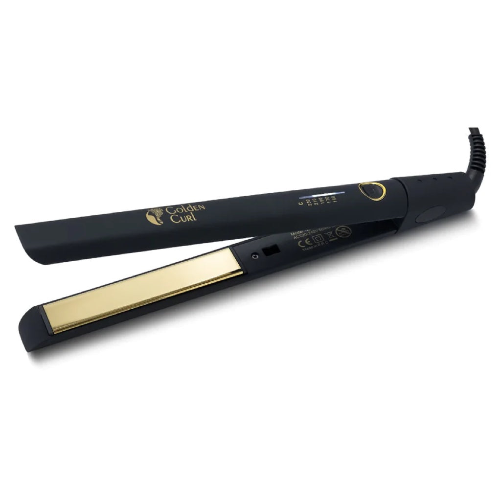 Golden curl hair straightener shop